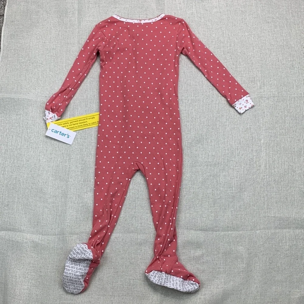 Carter's Baby Girls Long Sleeve Footed One Piece Pajama Size 24M